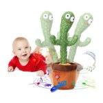 Rechargeable Dancing Cactus Plush Toys with Light Funny Singing Electronic Recording Function