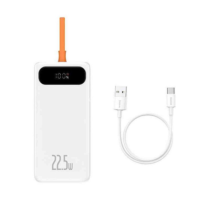 Baseus Power Bank Digital Display 10000mAh 22.5W With Built in Type-C Cable