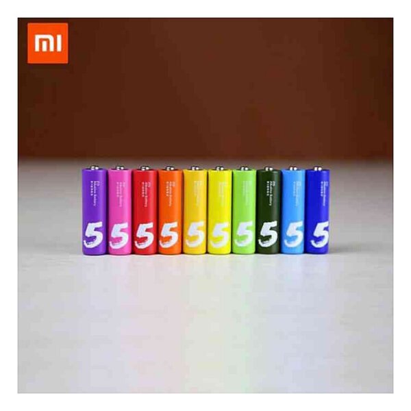 Xiaomi ZMI ZI5 AA Alkaline Battery Rainbow Batteries Set 10 Pcs Pack