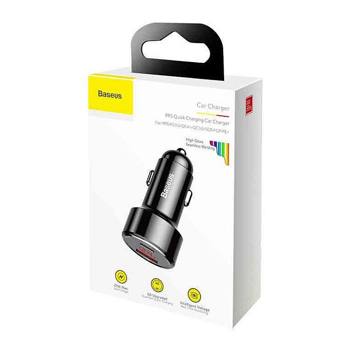 Baseus 45W Magic USB And USB-C QC&PD Car Charger