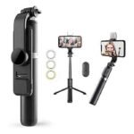 Q07 Bluetooth Selfie Stick with Light and Bluetooth Remote Control