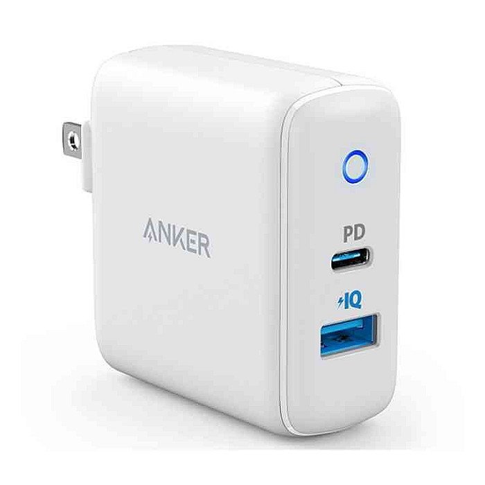 Anker PowerPort PD+ 2 Port Fast Charger Adapter With 18W Type-C & USB 30W Anker PowerPort PD+ 2 Port Fast Charger Adapter With 18W Type-C & USB 30W