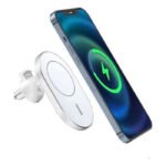 WiWU CH-306 15W LIBERATOR Magnetic Wireless Car Charger- Silver