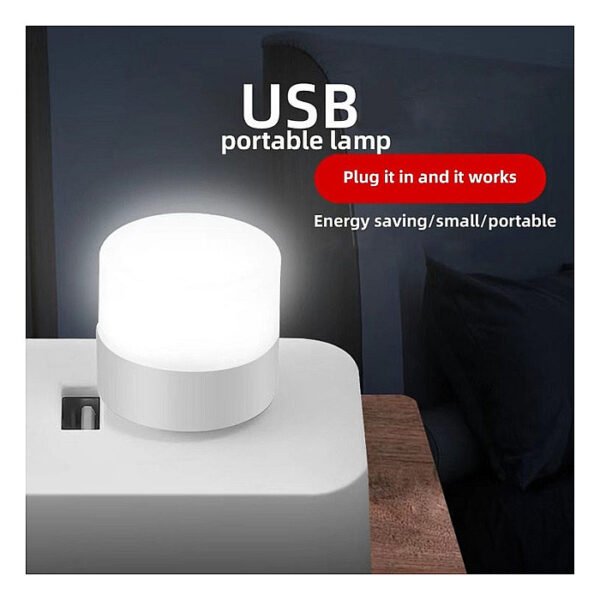 Portable Mini USB LED night light socket desk lamp computer mobile power charging head student car atmosphere night light