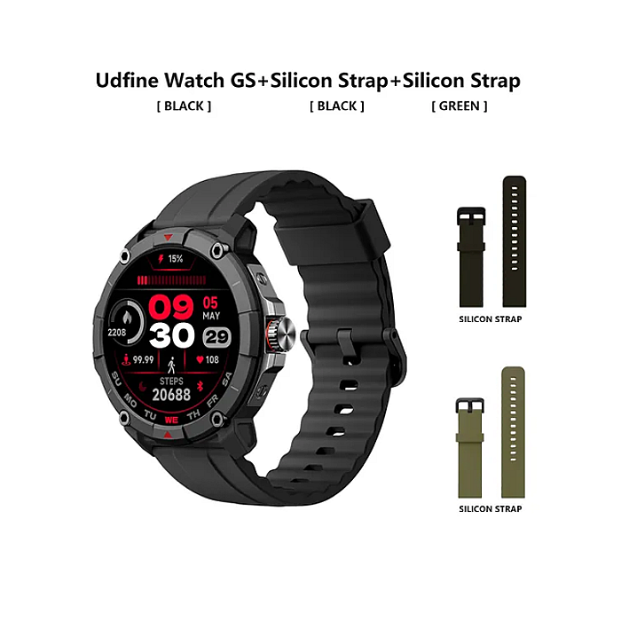 Udfine Watch GS 1.38" HD Display Bluetooth Calling with GPS Smartwatch Double straps
