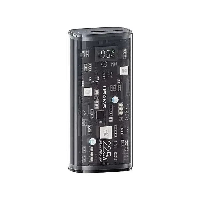 USAMS US-CD189 Transparent Digital Display Power Bank 9000mAh USAMS US-CD189 Transparent Digital Display Power Bank 9000mAh