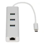 Type-c multifunction Gigabit Lan Adapter with 3 port USB 3.0 High Speed Ethernet Adapter Multi-function LAN Adapter
