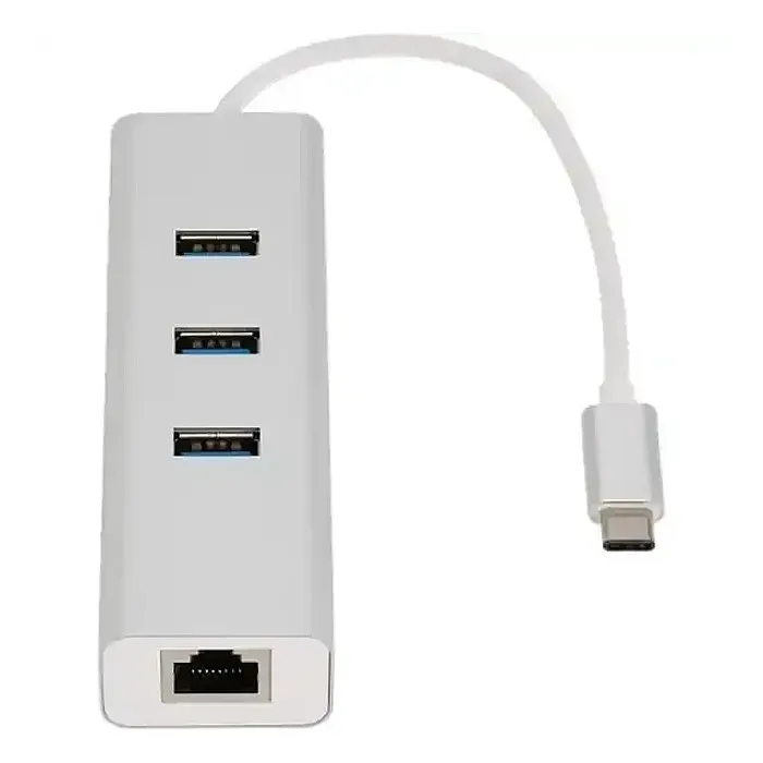 Type-c multifunction Gigabit Lan Adapter with 3 port USB 3.0 High Speed Ethernet Adapter Multi-function LAN Adapter