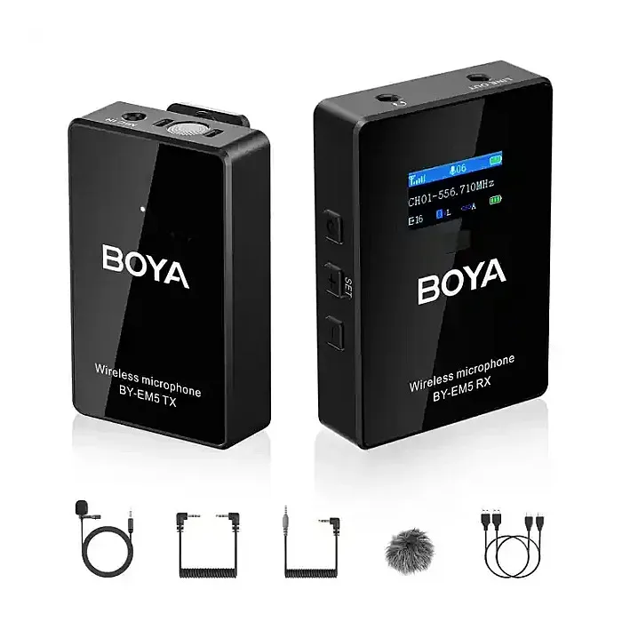 Boya BY-EM5-K1 UHF Wireless Microphone Boya BY-EM5-K1 UHF Wireless Microphone