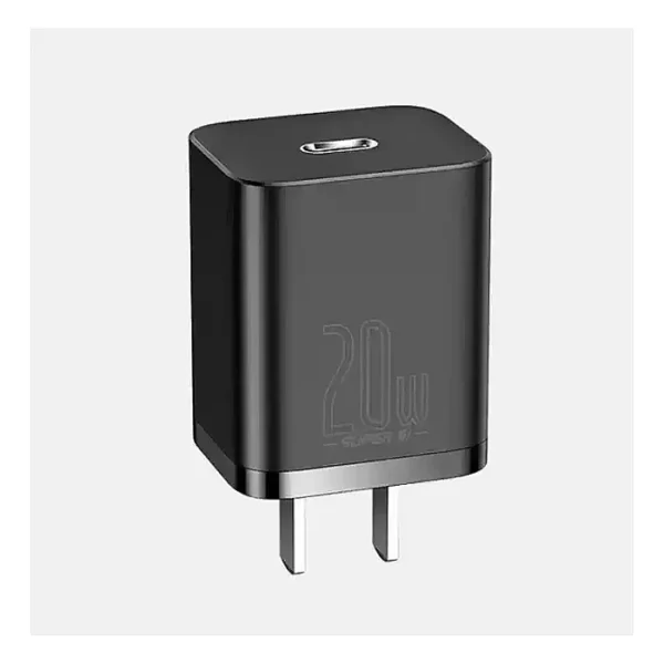 Baseus Super Si Quick Charger 1C 20W With Fast Charging Data Cable Type-C to Lightning 1m Black for Iphone 11 12 13 14.
