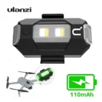 Ulanzi DR-02 Strobe LED Drone Light Compatible with DJI Mavic AIR 2 Pro Inspire 2 Pro; 3 km Visible Anti-Collision Light with Adjustable 3 Colours and 110mAh Battery