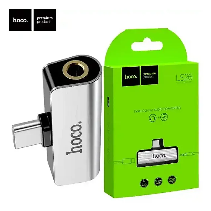 Hoco LS26 Type-C 2-in-1 Audio Converter Hoco LS26 Type-C 2-in-1 Audio Converter