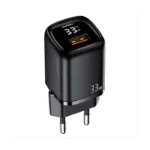 USAMS US-CC152 T46 33W PD+QC Digital Display Fast Charger