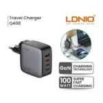 LDNIO Q408 100W GaN Super Fast Charger with Replaceable Plug (US/EU/UK)