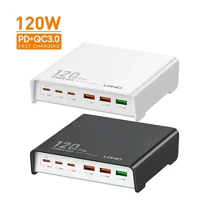 LDNIO Q605 120W Multi-ports USB C Desktop Charging Station LDNIO Q605 120W Multi-ports USB C Desktop Charging Station