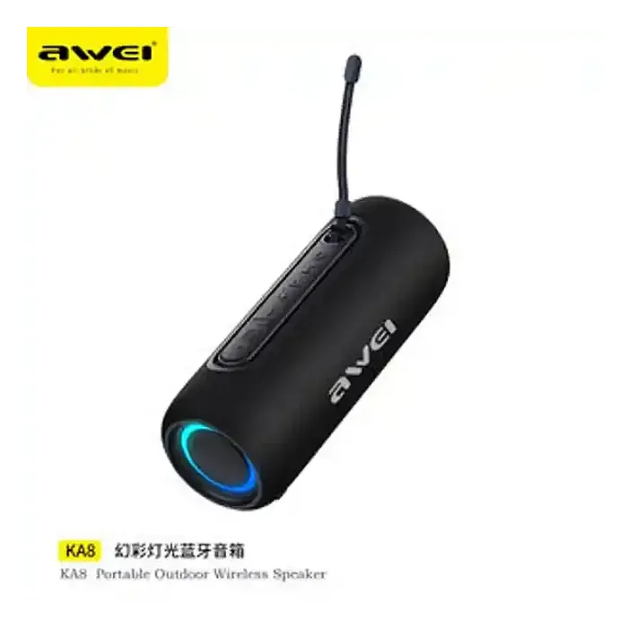 Awei KA8 bluetooth Portable Speaker 360° Surround Stereo Deep Bass RGB Light TWS 2000mAh Outdoors Speaker