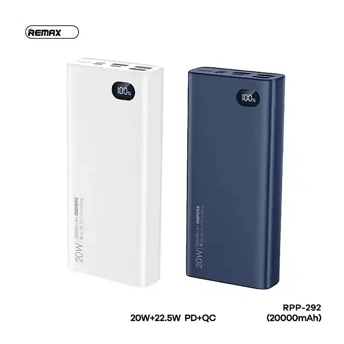 Remax RPP-292 20000mAh Gallop Series 20W+22.5W+PD+QC Fast Charging 4 Output Ports Power Bank Remax RPP-292 20000mAh Gallop Series 20W+22.5W+PD+QC Fast Charging 4 Output Ports Power Bank
