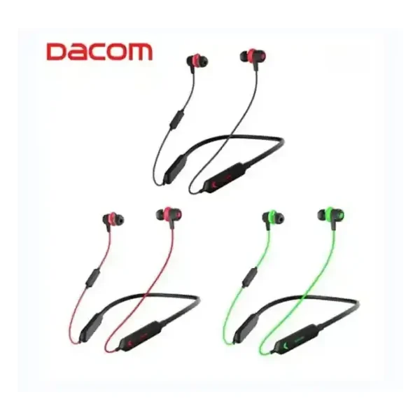 Dacom GH02 Wireless Neckband Headset E-Sport Earphone with Mic RGB LED Light for Mobile Phone.
