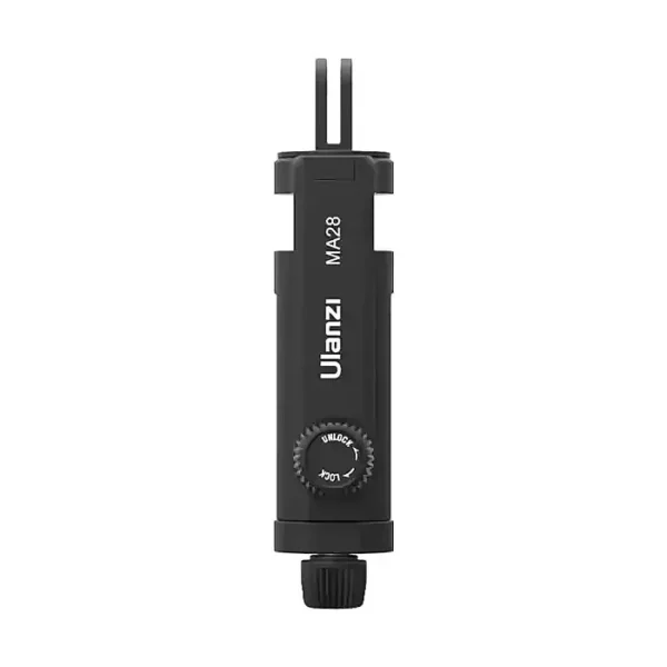 Ulanzi MA28 Phone Stand Clamp Gopro Tripod Mount 360 Rotation Phone Clip with Cold Shoe for Microphone Led Video Vlog Live