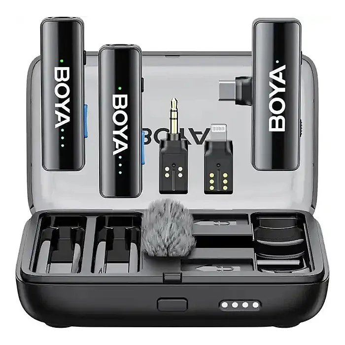 BOYA BOYALINK 2 Wireless Lavalier Microphone for iPhone Camera Android phone.