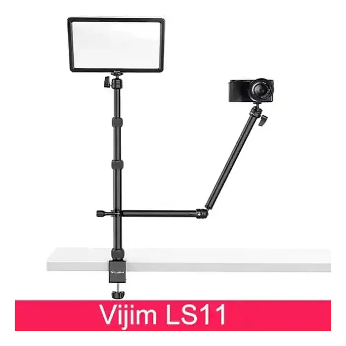 VIJIM LS11 Camera Mount Desk Stand with Auxiliary Holding Arm VIJIM LS11 Camera Mount Desk Stand with Auxiliary Holding Arm
