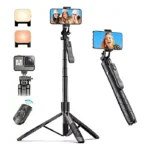 K28 selfie stick tripod selfie stick tripod (5 Foot) 360 degrees Rotation with remote