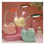 Snail Animal Cute Table Lamp, LED Night Study Light USB Charging Eye Protection Table Lamp with Adjustable Angle White Light for Kids Students Gift light