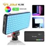 Ulanzi VIJIM VL196 RGB LED Video Light with Adjustable Stand, 2500K-9000K Full Color 20 Lighting Effect Modes Ultra Bright Lighting with Soft Light Board and Honeycomb Frame