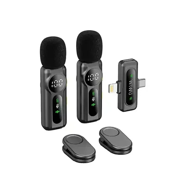 WiWU Wi-WM007 Dual Wireless Lavalier Microphone System