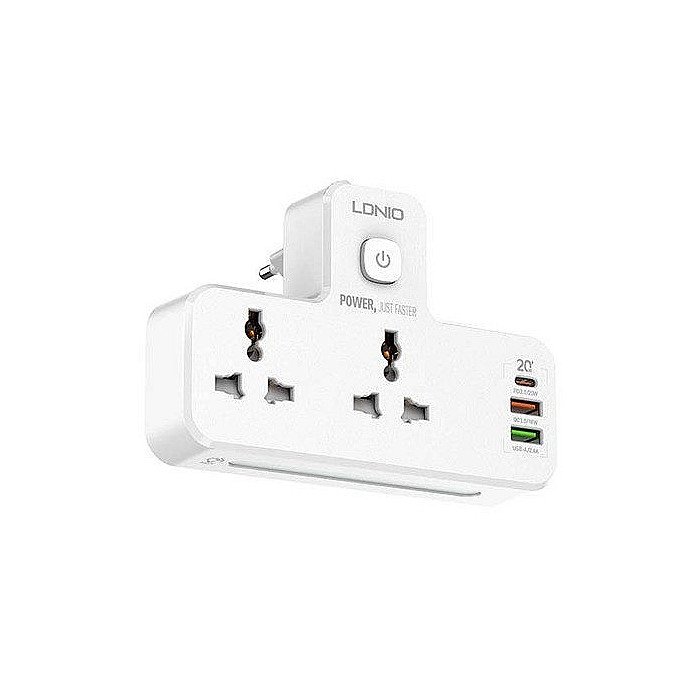 LDNIO SC2311 Power Strip 2 Port with 2 USB and 1 USB-C PD & QC3.0 EU