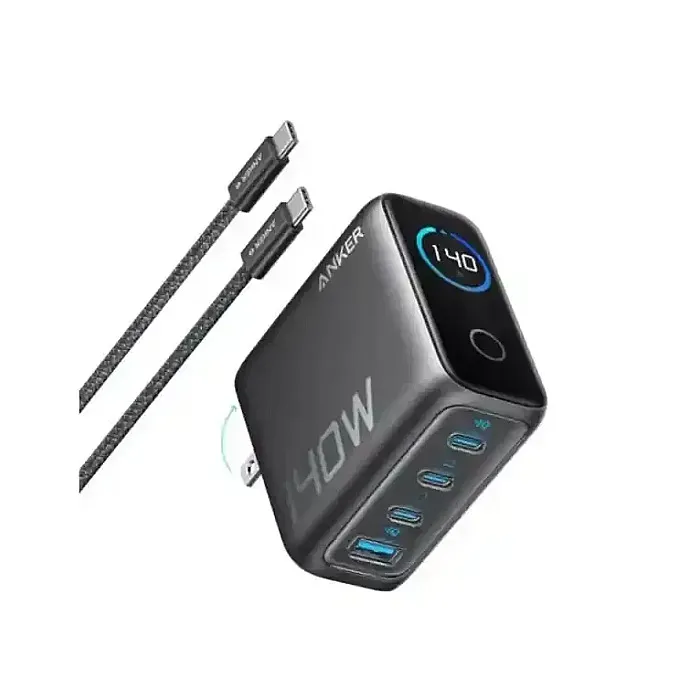 Anker Zolo 140W 4-Port Multi Device Charging GaN Power Adapter With Type-C Cable