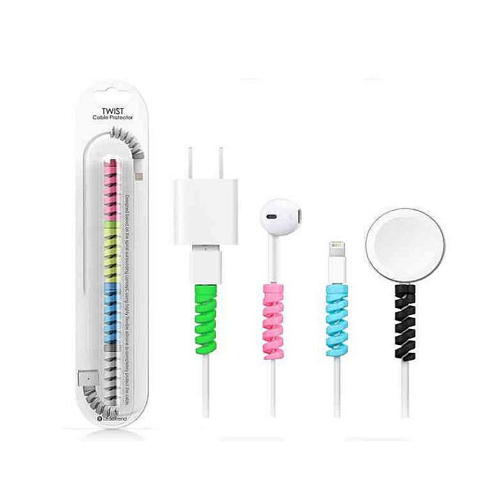 Cable Protector Silicone Bobbin Winder Wire Cord Organizer Cover For Apple Iphone USB Charger Cable Cord 4 Pcs