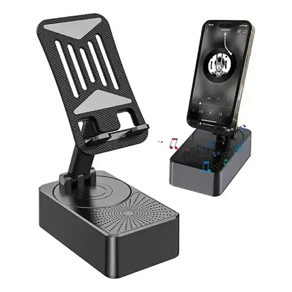 3 in 1 Portable Foldable Mobile Phone Holder with Bluetooth Speaker