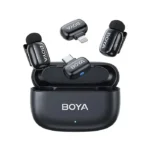 BOYA mini-12-B The World's Tiniest Wireless Microphone (2RX,2TX) for Android & IOS Devices.