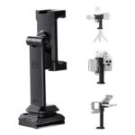 ULANZI MA54 Cell Phone Holder Adapter with Dual Cold Shoes & QR Plate, for Tripod with 1/4" Screw, Adjustable Smartphone Mount Adapter for iPhone, Android