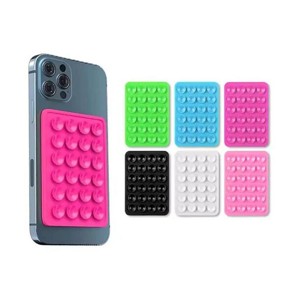 Strong Grip Silicone Phone Holder Adhesive Suction Mount, Anti-Slip Hands-Free Stand-Multicolor