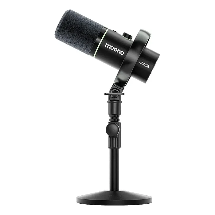 MAONO PD200W Hybrid Wireless Podcast Microphone for PC, Dynamic XLR USB Mic with Desktop Stand, Software, Noise Cancellation, for Vocal Recording, Streaming, Content Creation, Home Studio, Voiceover
