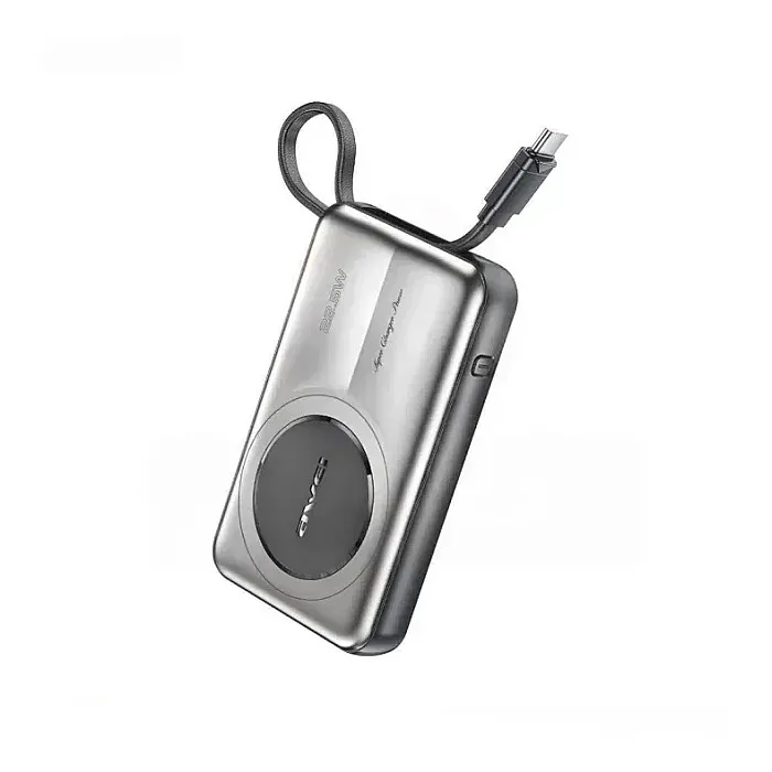 Awei PA-22 10000mAh 22.5W Wireless Built-in Type Cable Power Bank