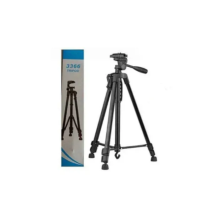 3366 Aluminum Tripod Universal Lightweight Tripod with Mobile Phone Holder Mount & Carry Bag for All Smart Phones, Gopro, Cameras