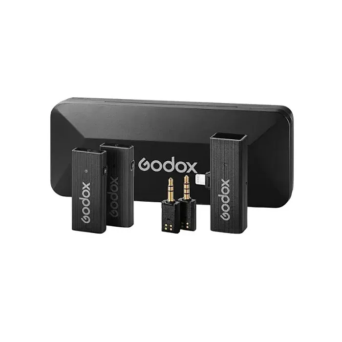 Godox MoveLink Mini LT UC Wireless Microphone 2.4GHz Transmitter Receiver Lavalier Mic for iPhone Type-C Smartphone DSLR Camera