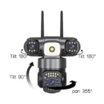 V380 PRO 3 Lens CCTV Outdoor Waterproof Night Vision PTZ Camera (4G+LAN)