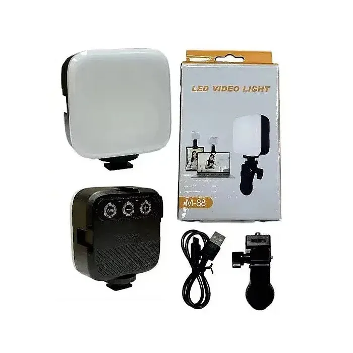 M-88 LED Video Light Portable Fill Light for Phone, Camera, Photography, Vlogging & Live Streaming