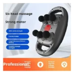 6-head Infrared Percussion Massage Gun High Rpm Vibrational Relaxation Handheld Deep Tissue Body Massager for Back Facial Gun