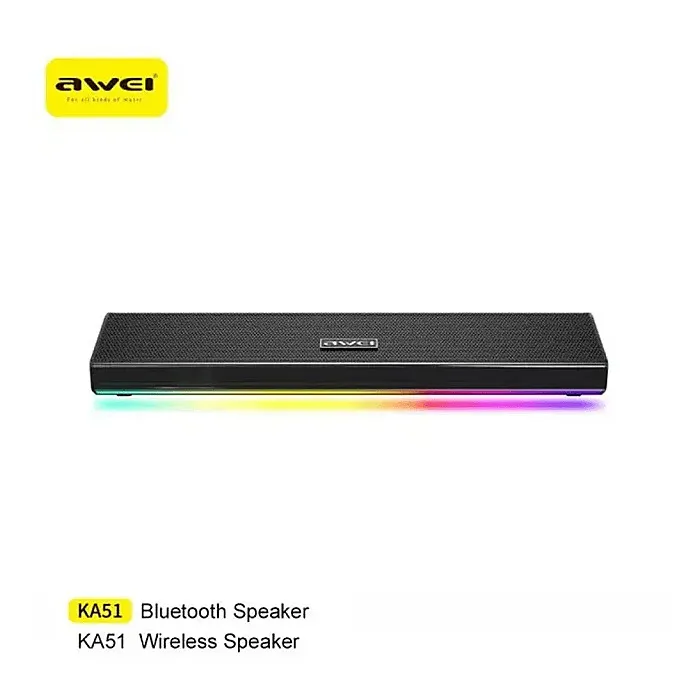 AWEI KA51 12W TWS Surround Stereo Bluetooth Speaker with RGB Lights & 1800mAh Battery