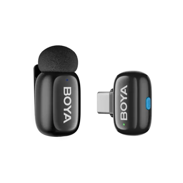 BOYA Mini 2-06 Wireless single Microphone for Android Type-C | AI Noise Cancellation Clip-On Mic | 48kHz/24-Bit Audio | Single Person Lavalier Mic | USB-C