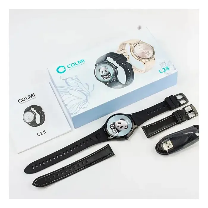 COLMI L28 Smart Watch 1.32″ AMOLED Display, Bluetooth Calling Smart Watch for Women Silicon Strap