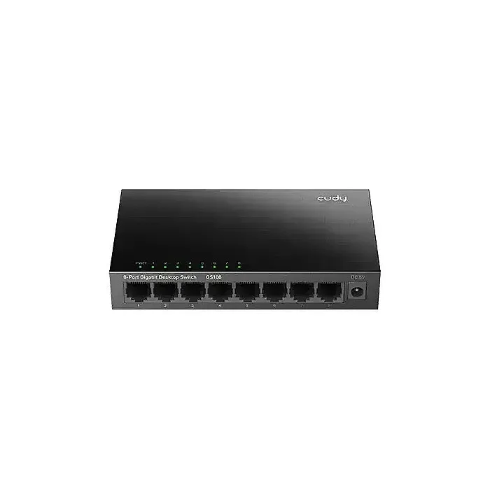 CUDY GS108 8-Port Gigabit Unmanaged Switch Metal Case Plug & Play CUDY GS108 8-Port Gigabit Unmanaged Switch Metal Case Plug & Play