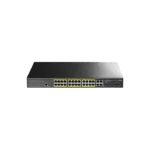 CUDY GS2028PS4 24-Port Gigabit PoE+ Switch 400W 2×SFP + 2 Uplink CCTV VLAN
