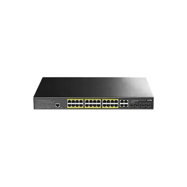 CUDY GS2028PS4 24-Port Gigabit PoE+ Switch 400W 2×SFP + 2 Uplink CCTV VLAN