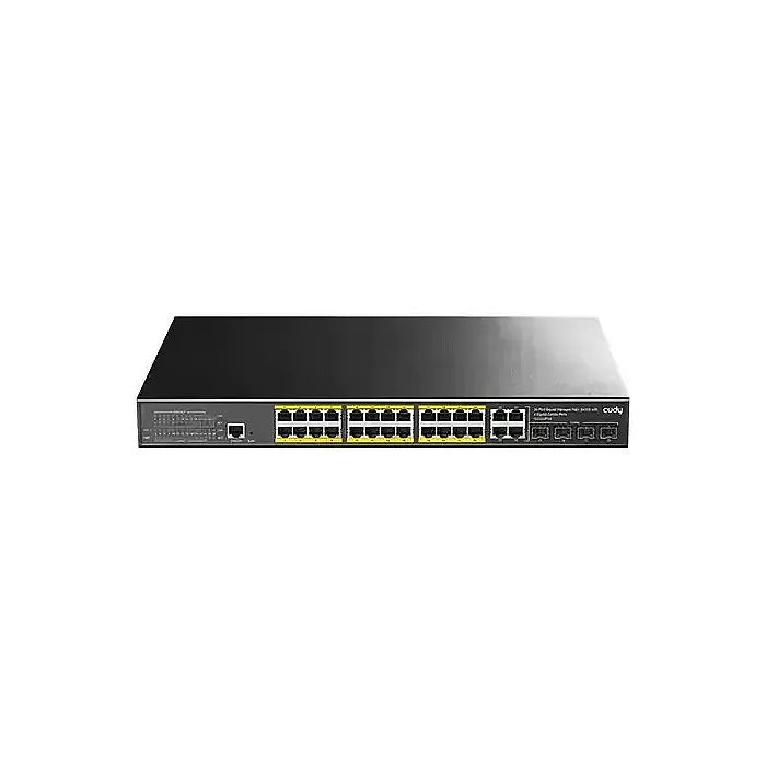 CUDY GS2028PS4 24-Port Gigabit PoE+ Switch 300W 2×SFP CCTV VLAN Isolation